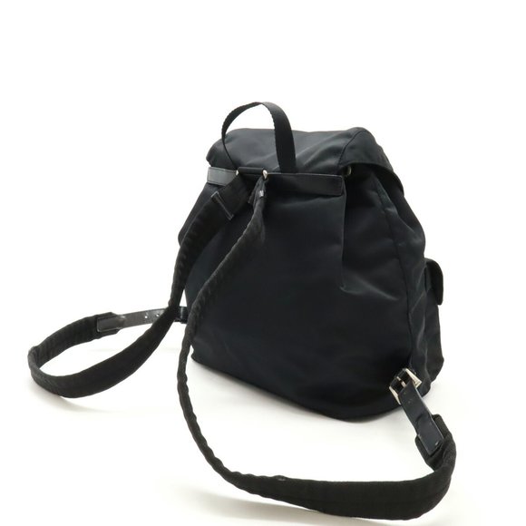 PRADA VELA Backpack Nylon Leather NERO Black B2811 - Picture 3 of 9